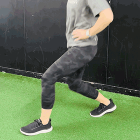 Renew physiotherapist demonstrates standing lunges